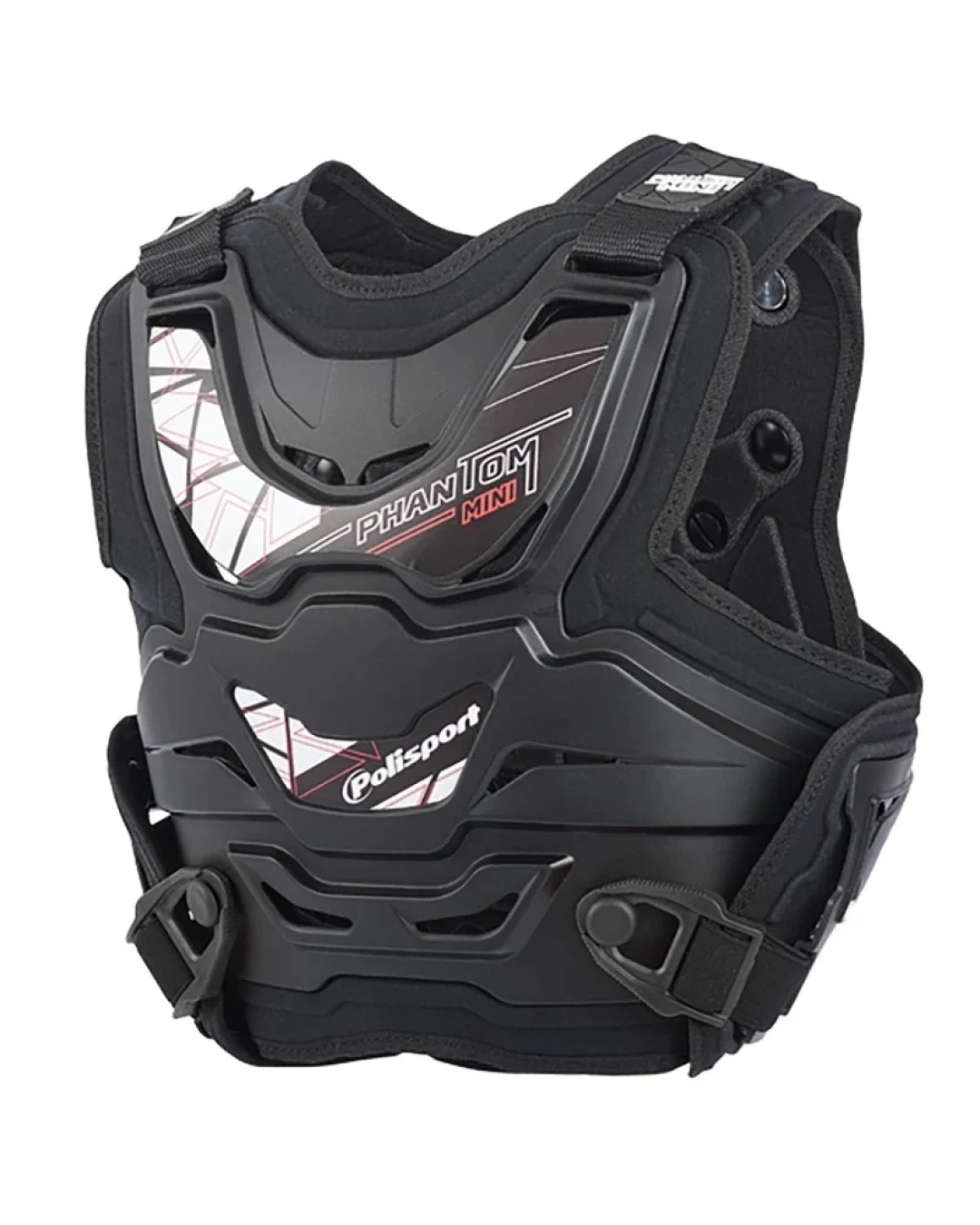 Детски гръден протектор POLISPORT Phantom Mini Black