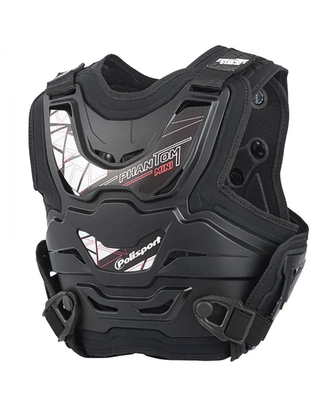 Детски гръден протектор POLISPORT Phantom Mini Black