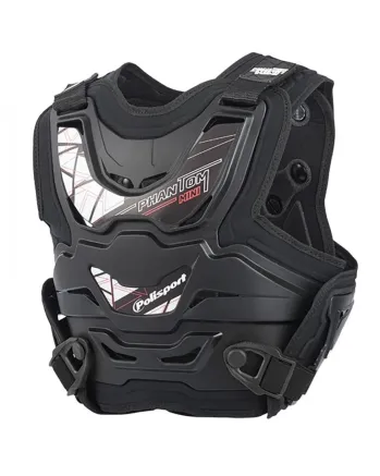 Детски гръден протектор POLISPORT Phantom Mini Black