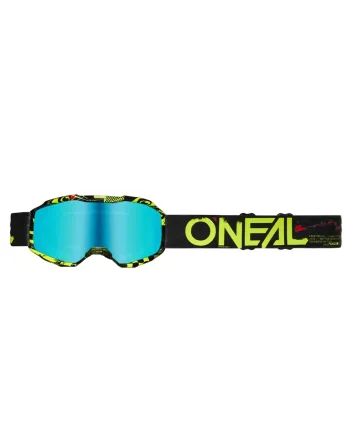 Детски крос очила O'NEAL B-10 ATTACK BLACK/NEON YELLOW - RADIUM BLUE V.24