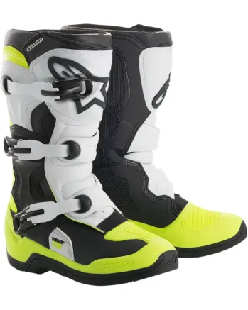 Детски мотокрос ботуши Alpinestars TECH 3S BLACK/WHITE/FLOYELLOW