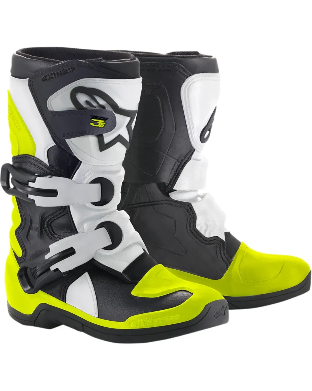 Детски мотокрос ботуши Alpinestars TECH 3S KIDS BLACK/WHITE/FLUOYELLOW
