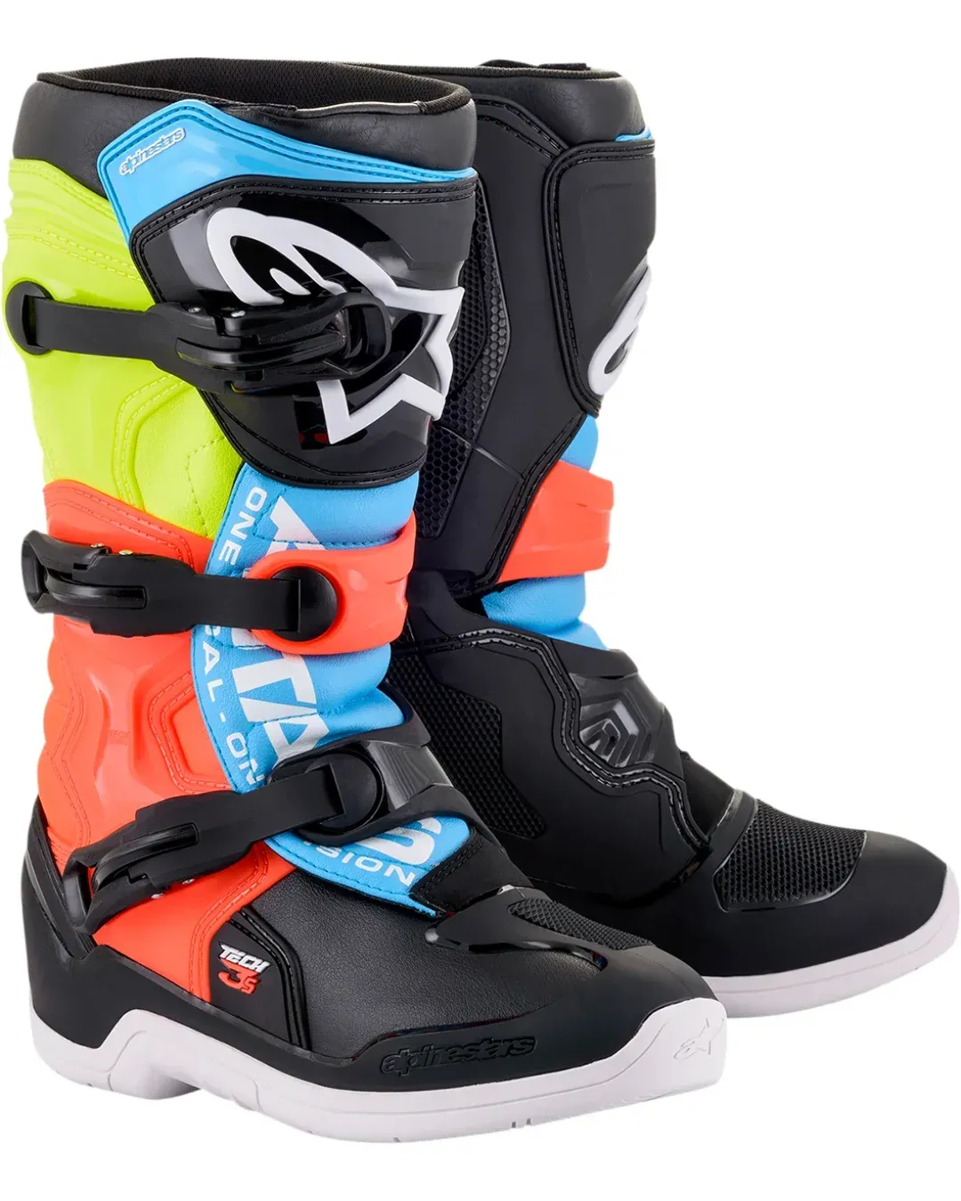 Детски мотокрос ботуши ALPINESTARS Tech 3S Yellow/ Red/ Blue/ Black