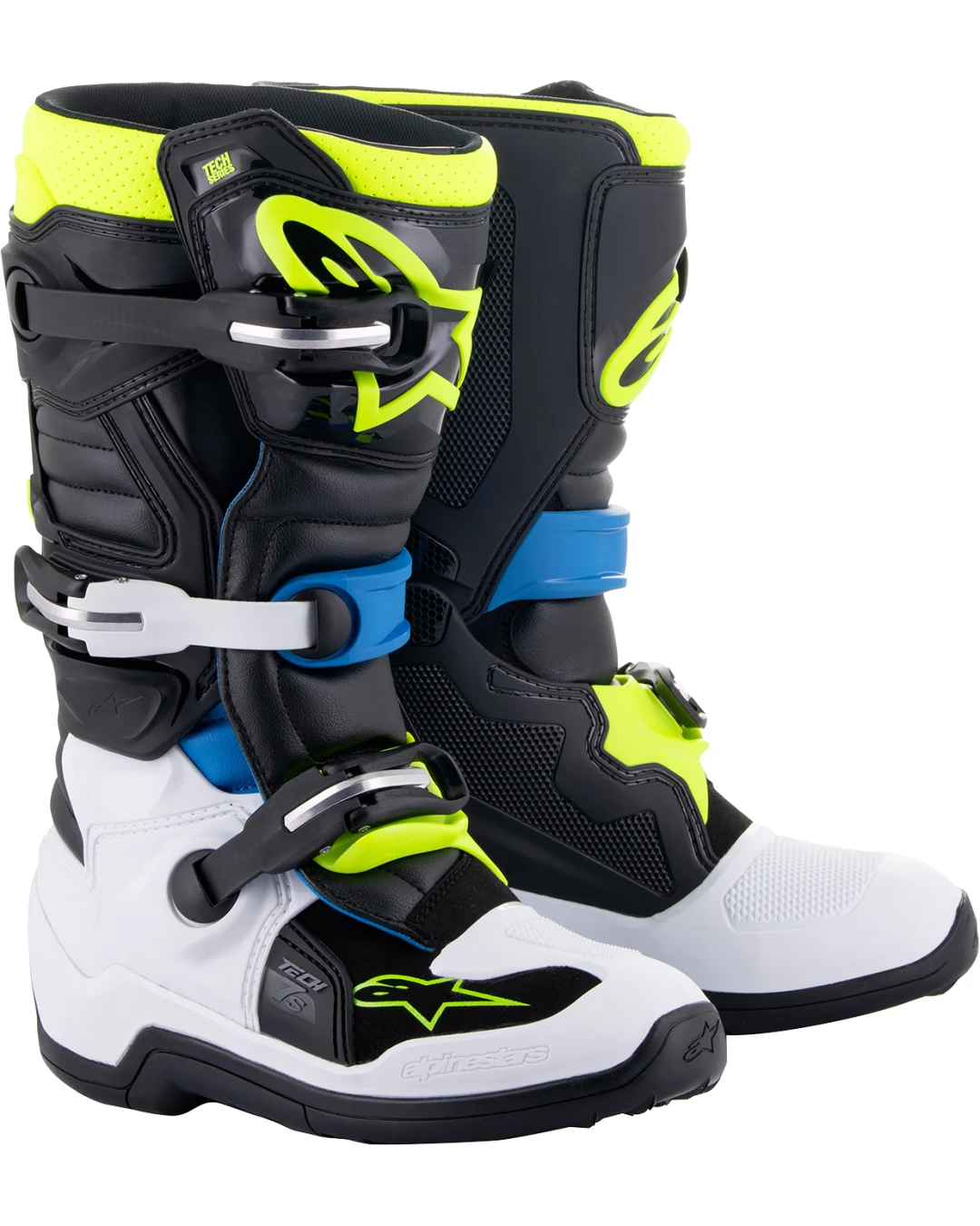 Детски мотокрос ботуши ALPINESTARS Tech 7S BLACK/BLUE/YELLOW