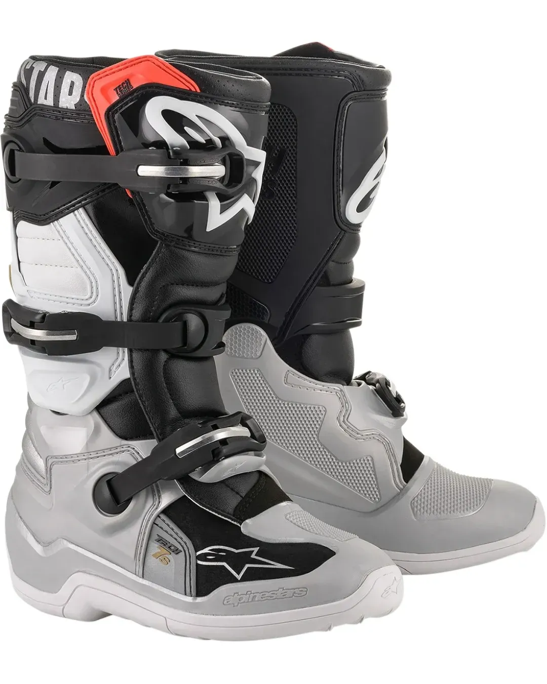 Детски мотокрос ботуши ALPINESTARS Tech 7S BLACK/SILVER/WHITE