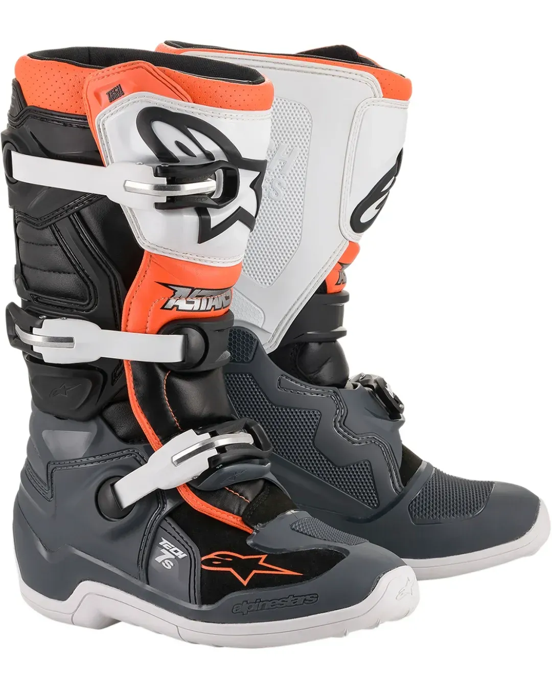 Детски мотокрос ботуши ALPINESTARS Tech 7S GRAY/ORANGE/WHITE
