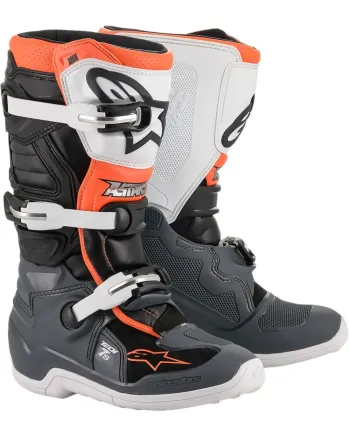 Детски мотокрос ботуши ALPINESTARS Tech 7S GRAY/ORANGE/WHITE
