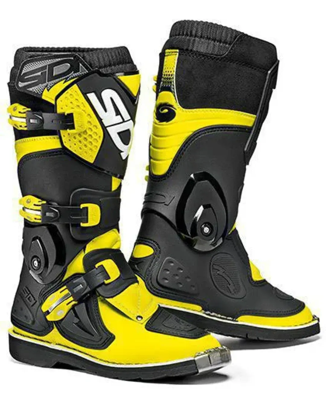 Детски мотокрос ботуши SIDI FLAME BLACK-YELLOW FLOU
