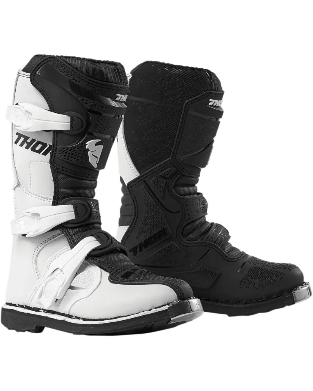Детски мотокрос ботуши THOR YOUTH BLITZ XP WHITE/BLACK