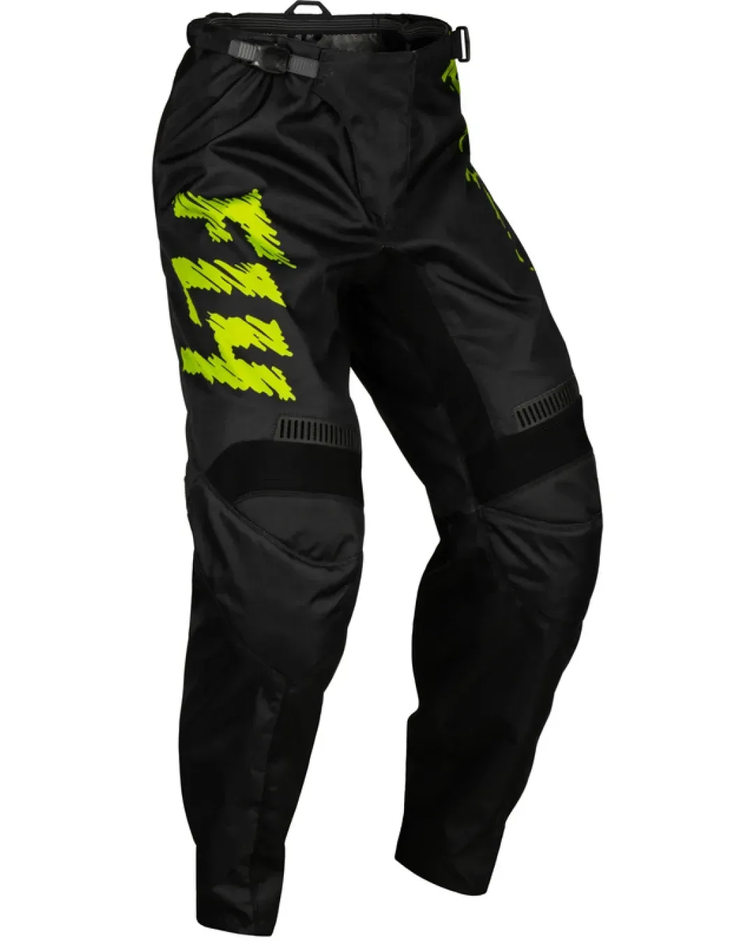 Детски мотокрос брич FLY RACING F-16 Riding- Black/Neon Green/Light Grey