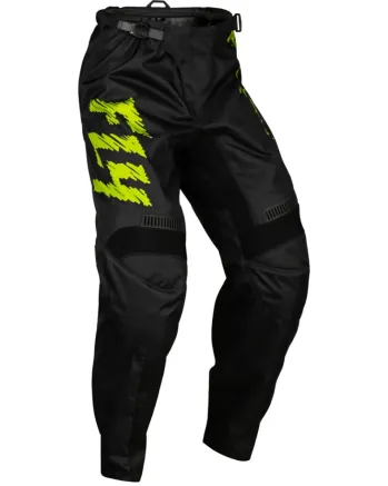 Детски мотокрос брич FLY RACING F-16 Riding- Black/Neon Green/Light Grey