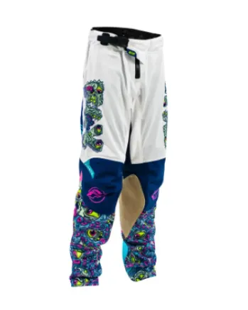 Детски мотокрос брич FLY RACING Kinetic Mesh Youth White / Blue / Multi