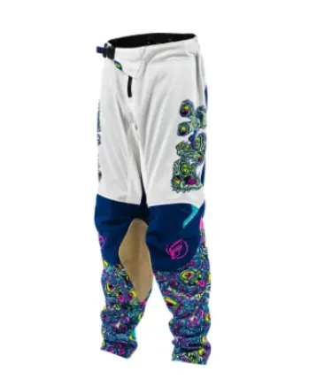 Детски мотокрос брич FLY RACING Kinetic Mesh Youth White / Blue / Multi