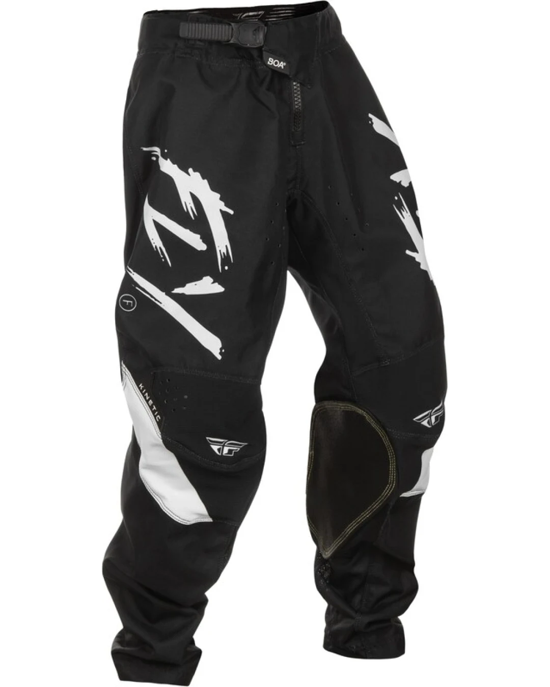 Детски мотокрос брич FLY RACING Kinetic Stoke-Black/White 2025