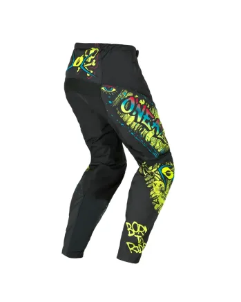 Детски мотокрос брич O'NEAL ELEMENT RANCID BLACK/NEON YELLOW V.26