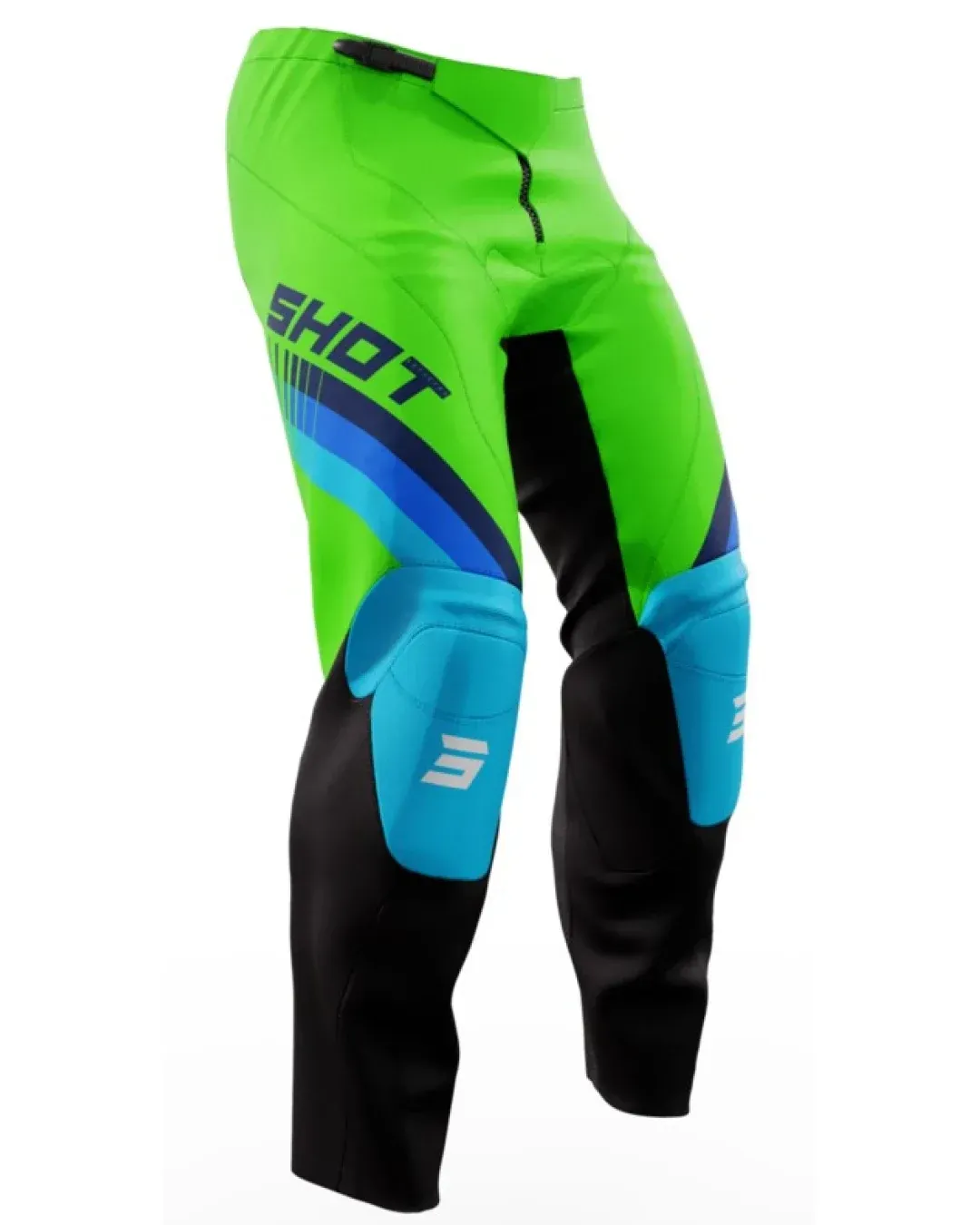 Детски мотокрос брич SHOT Raw Tracer Green