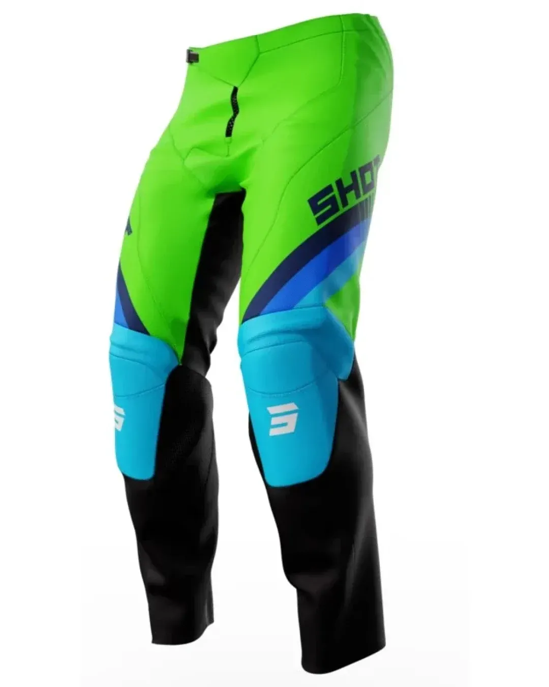 Детски мотокрос брич SHOT Raw Tracer Green
