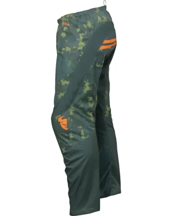 Детски мотокрос брич THOR YOUTH SECTOR DIGI GREEN/ORANGE