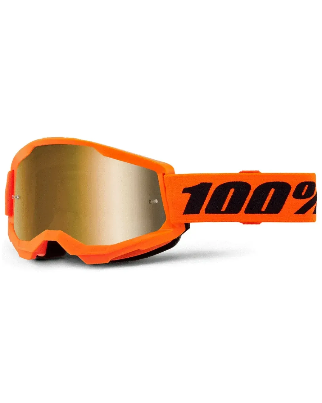 Детски мотокрос очила 100% Strata 2 NEON ORANGE/TRUE GOLD