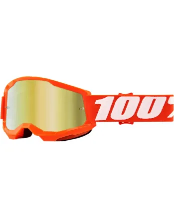 Детски мотокрос очила 100% STRATA2 ORANGE MIRROR-GOLD