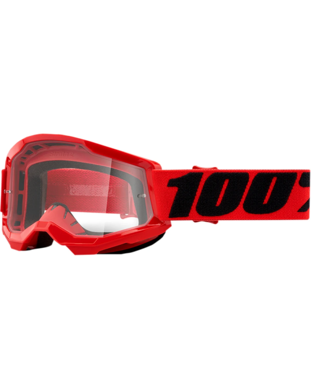 Детски мотокрос очила 100% STRATA2 RED CLEAR