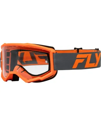 Детски мотокрос очила FLY RACING Focus Charcoal/Orange - Clear