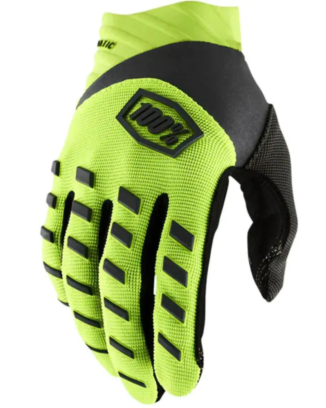 Детски мотокрос ръкавици 100% AIRMATIC FLUO YELLOW/BLACK