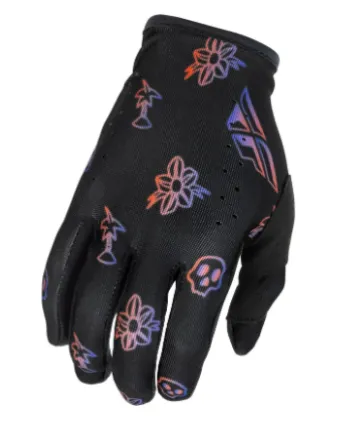 Детски мотокрос ръкавици FLY RACING Lite Outline Special Edition - Black/Red/Purple