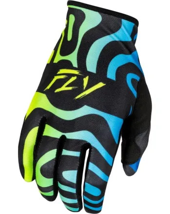 Детски мотокрос ръкавици FLY RACING Lite S.E. Zen- Black/Blue/Hi-Vis 2025