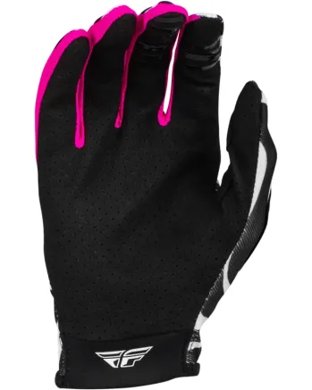 Детски мотокрос ръкавици FLY RACING Lite Uncaged- Black/White/Neon Pink