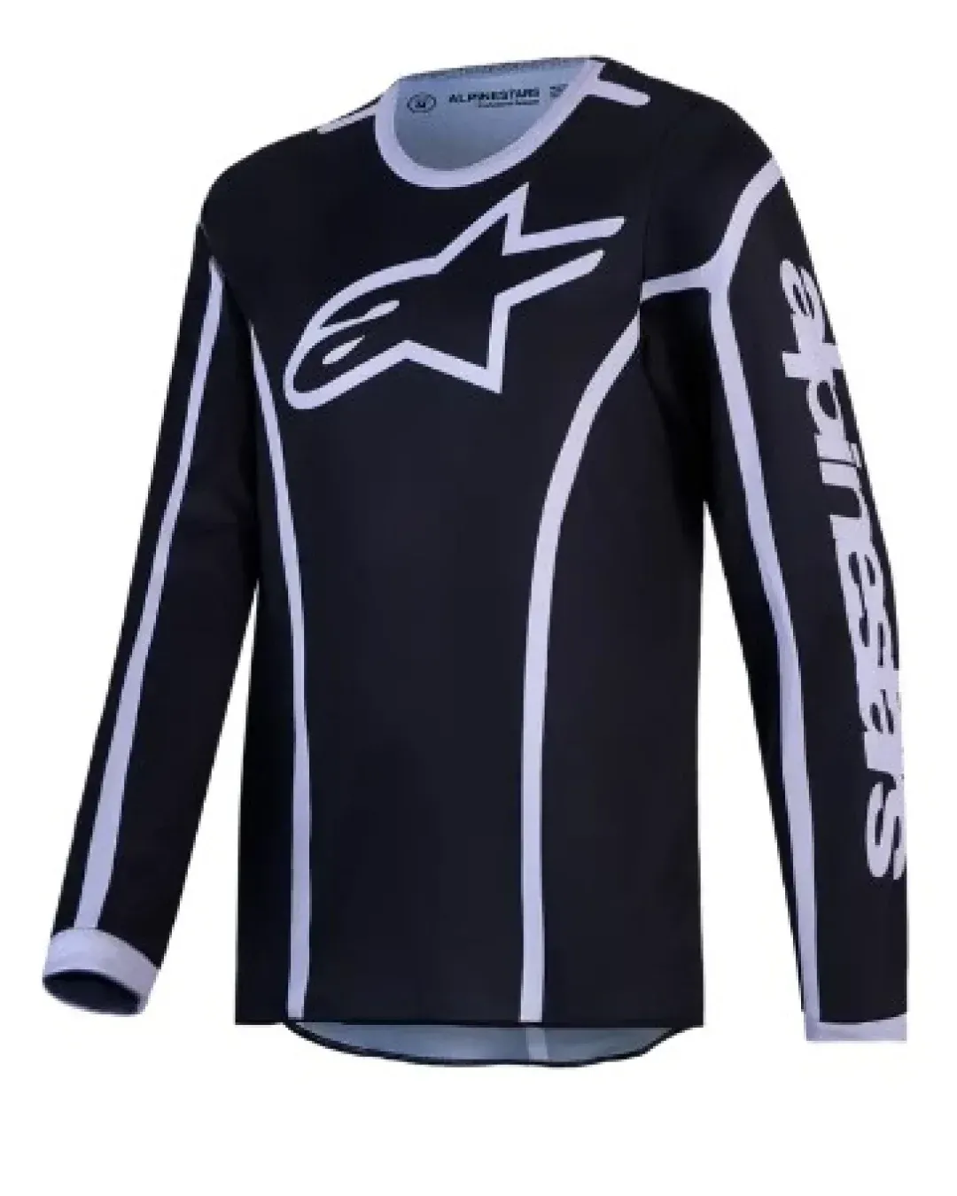 Детско мотокрос джърси Alpinestars FLUID APEX V2 BLACK/SIL