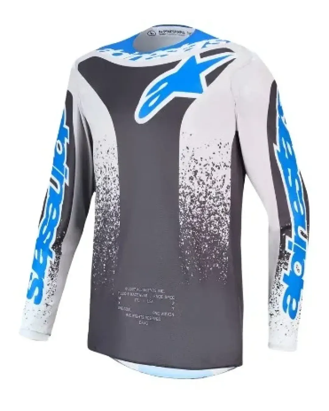 Детско мотокрос джърси Alpinestars FLUID DRAG GRY/LIL/BL
