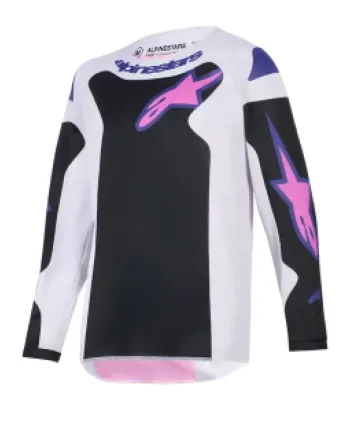 Детско мотокрос джърси Alpinestars FLUID GRID BLKACK/GREY/PURPLE