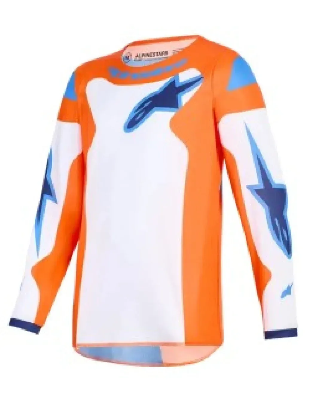 Детско мотокрос джърси Alpinestars FLUID GRID ORAN/BLUE