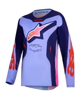 Детско мотокрос джърси Alpinestars FLUID HUNT PUR/PNK