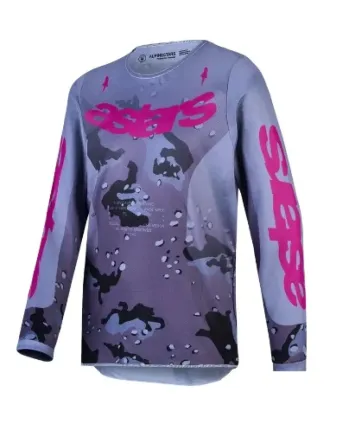 Детско мотокрос джърси Alpinestars FLUID LONE GY/CAMO/PU