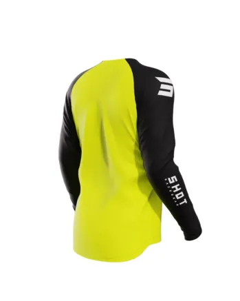 Детско мотокрос джърси SHOT Raw Escape Neon Yellow
