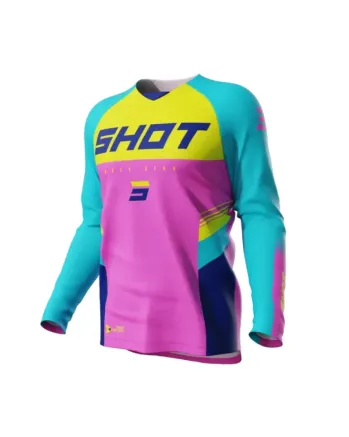 Детско мотокрос джърси SHOT Raw Tracer Pink