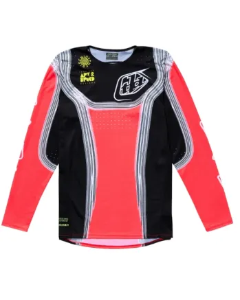 Детско мотокрос джърси TROY LEE DESIGNS SE PRO Stripes Jersey - Infra Red/Black