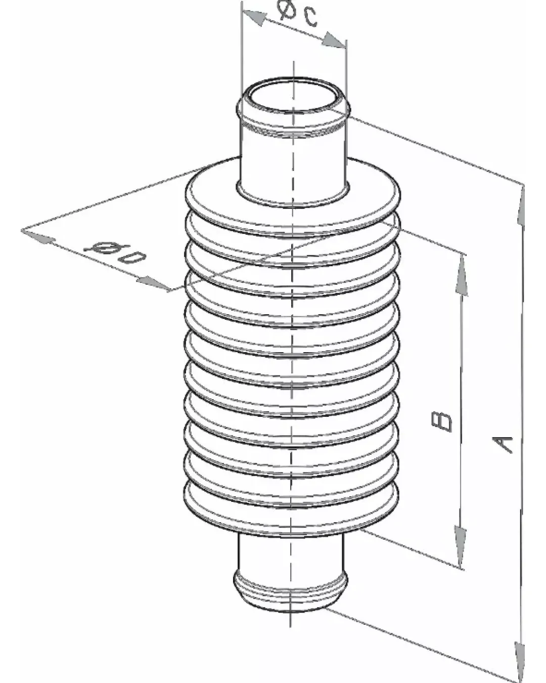 Допълнителен охладител KITE INLINE HEATEXCHANGER 14 5 Black