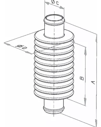 Допълнителен охладител KITE INLINE HEATEXCHANGER 14 5 Black