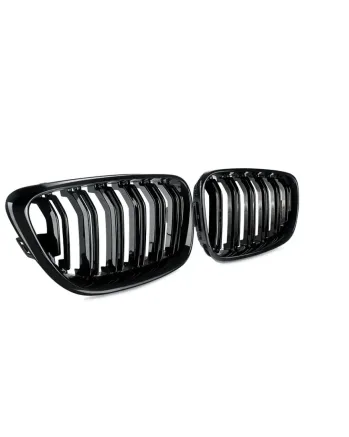 Двойни Бъбреци Решетки За БМВ BMW F22 F23 F24 F27 E87 2012г.-2018г. Черен Гланц Лак