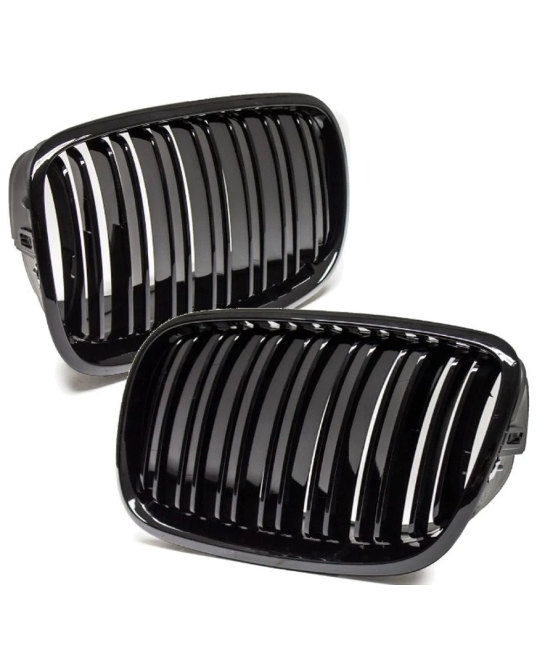 Двойни Бъбреци Решетки За БМВ BMW X5 X6 E70 E71 E72 2007-2014 Черен Гланц Лак