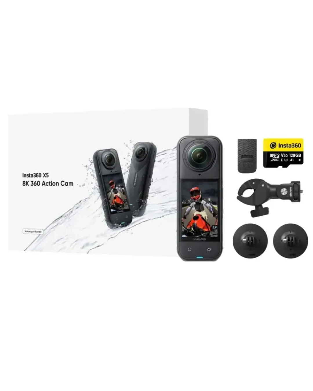 Екшън камера Insta360 X5 360° 8K MOTORCYCLE BUNDLE