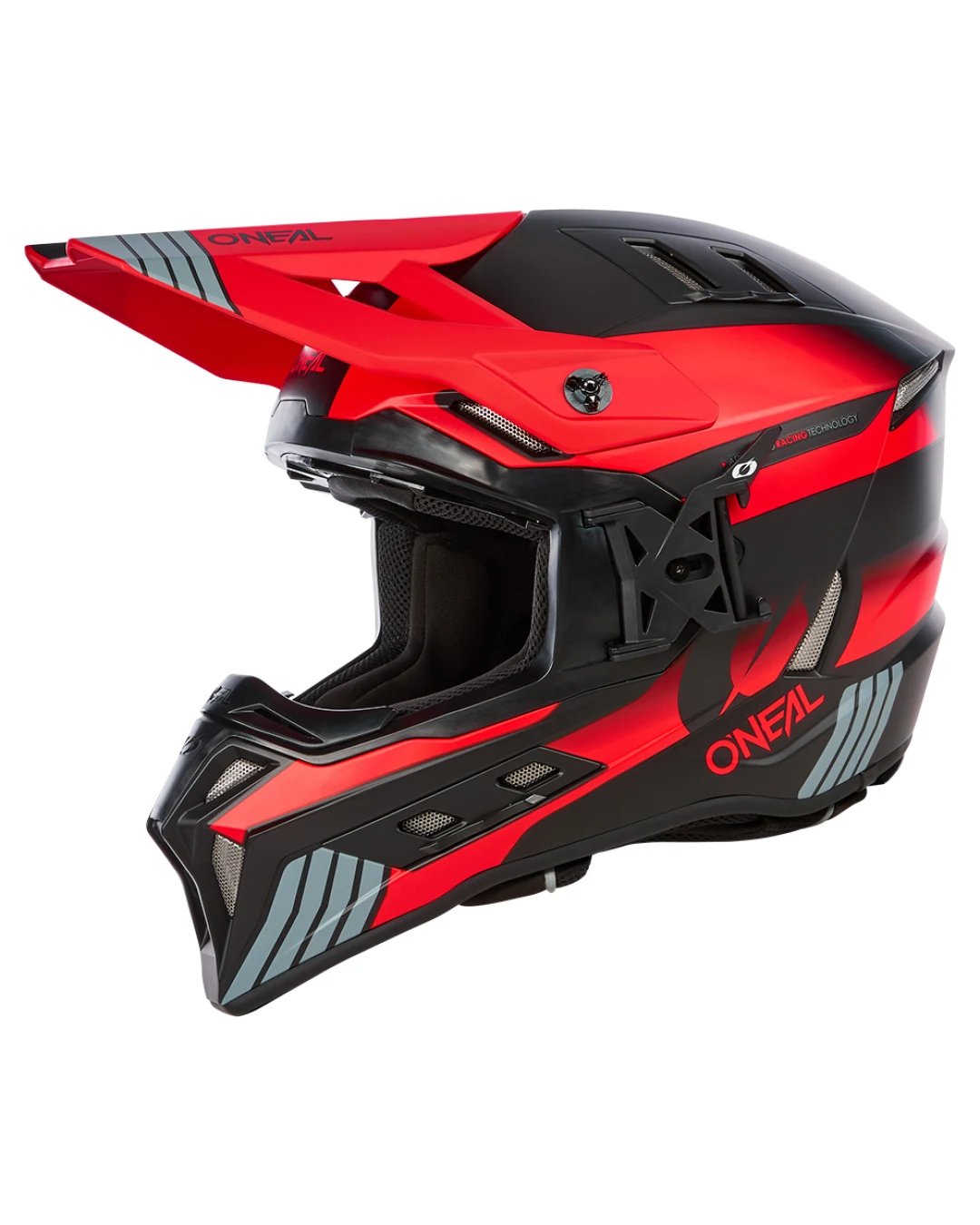 Ендуро каска O'NEAL EX-SRS HITCH BLACK/GRAY/RED V.24