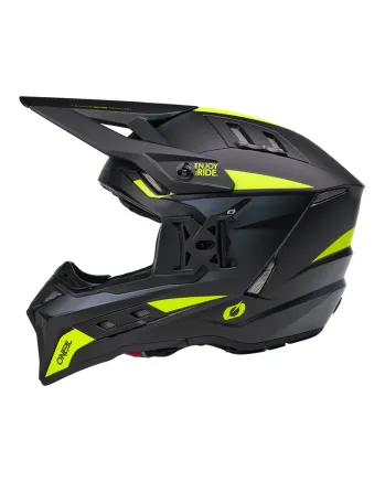 Ендуро каска O'NEAL EX-SRS MAGMA BLACK/NEON YELLOW V.27