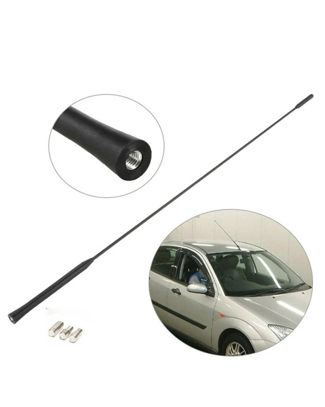 FM/AM Радио Антена За Ford Transit Mondeo Fiesta Focus с 3 адаптора 55см