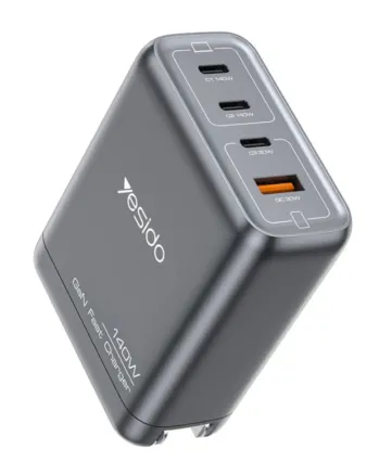 GaN Зарядно устройство YESIDO YC143EU 140W (2x USB-C 140W + 2x 30W)