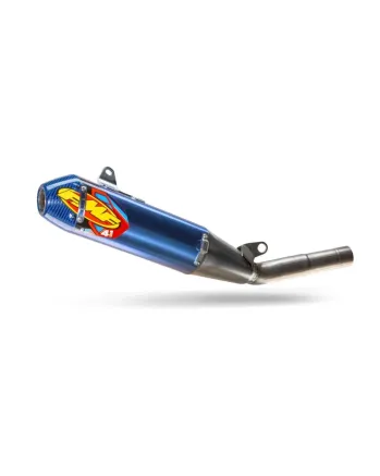 Гърне тип slip-on FACTORY 4.1 RCT от титан с карбонова синя капачка FMF 044486