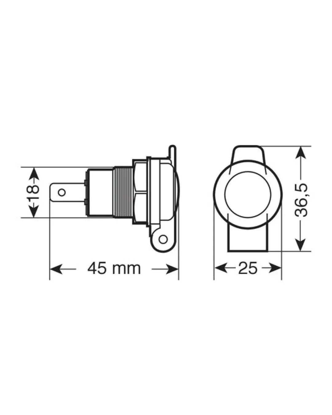 Гнездо за запалка DIN 12/24V 39132